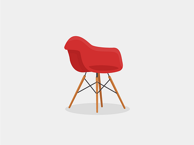 Eames chair chair design eames furniture illustration