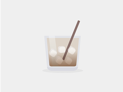 White Russian big lewoski cocktail drink illustration white russian