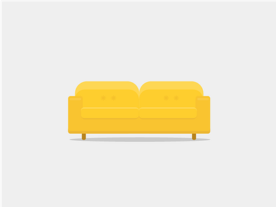 Yellow Couch chesterfield couch furniture illustration sofa yellow