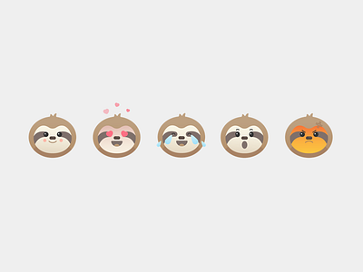 Sloth reactions illustrations perezoso reactions sloth stickers