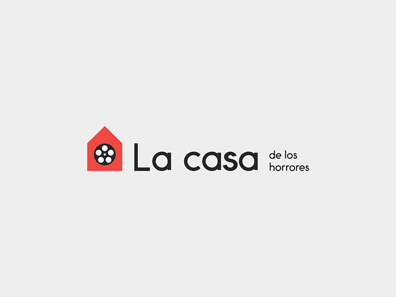 La casa de los horrores logo brand branding branding design cinema logo movies