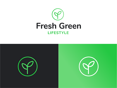 Fresh Green Lifestyle logo 🍃 brand branding eco green logo logo design ui