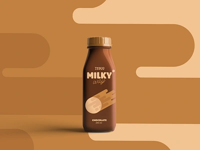 Chocolate milkshake branding branding design chocolate design galaxy graphic design illustration milkshake packagedesign packaging packaging design space vector