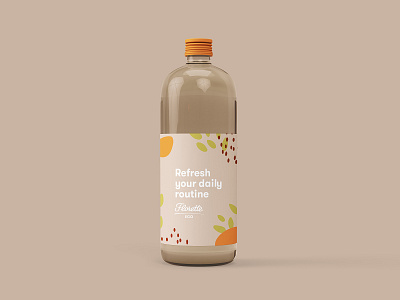 Florette Water Bottle bottle bottle design bottle label brand branding branding design design florette graphic design illustration labeldesign packaging shapes ui water