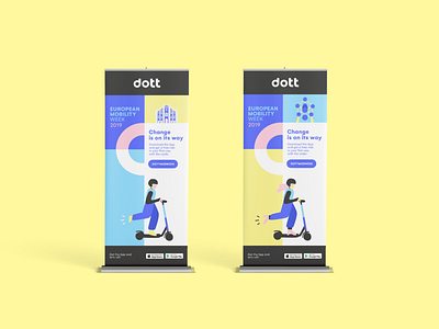 Dott rollups branding branding design design graphic design illustration logo mobility packaging rollups ui vector