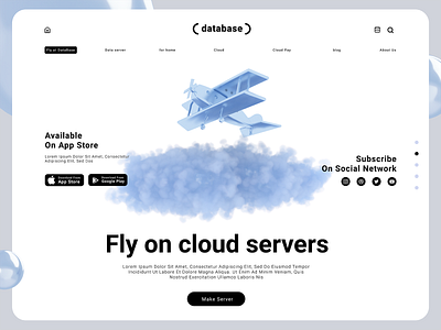 Cloud Data/business technology 3d airplane analytics base business cloud commerce data graphic design illustration infographic web