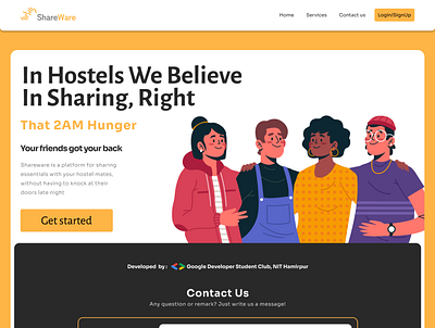 ShareWare - We share because we care. college designing ideas sharing ui ux website