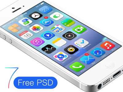 iOS 7 Redesign Free PSD apple featured free icon ios7 iphone mobile psd redesign