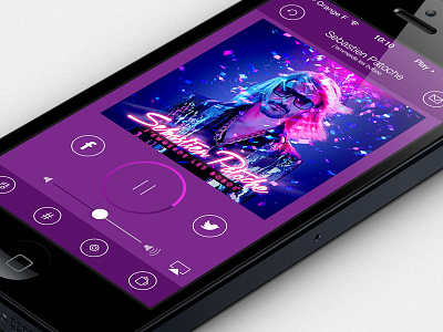 Radio FM app application design interface ipad iphone ui