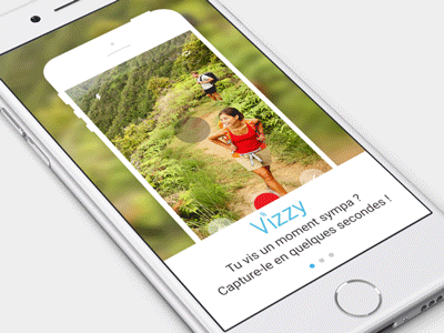 Vizzy Walkthrough after effects animation app find friends gif interaction ios8 iphone photoshop ui walkthroughs