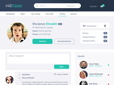 Vidzooo Project design project startup ui ux video web design