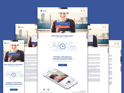 Once Landing page design ios iphone mobile psd ui ux