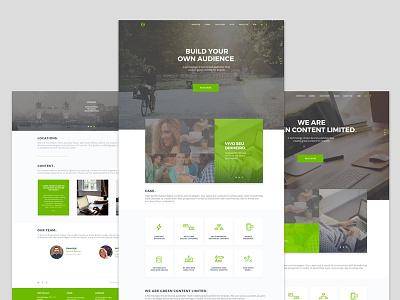 Green design green psd ui ux web website