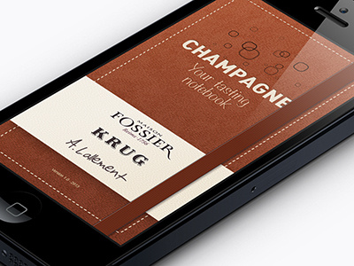 Dribbble Aftermilk Notebook champagne dev featured ios iphone mobile photoshop retina ui