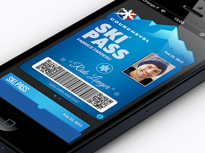 PassBook - SKI PASS courchevel design featured graphic ios iphone mobile passbook photoshop retina ride ski snow ui