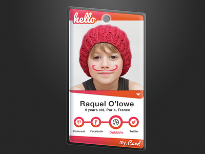Personal card personal photo popup vcard widget