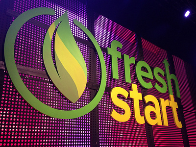 Fresh Start Signage branding environment design handmade inhouse letters logo design sermon series sign fabrication signage signage design
