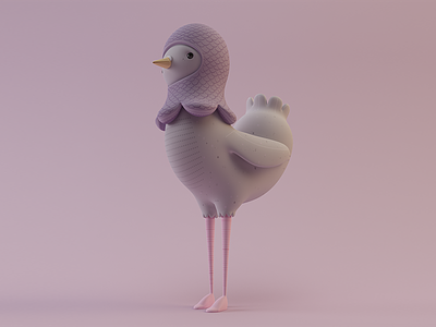 Pigeon WIP 01 bird character cinema4d model pigeon rig