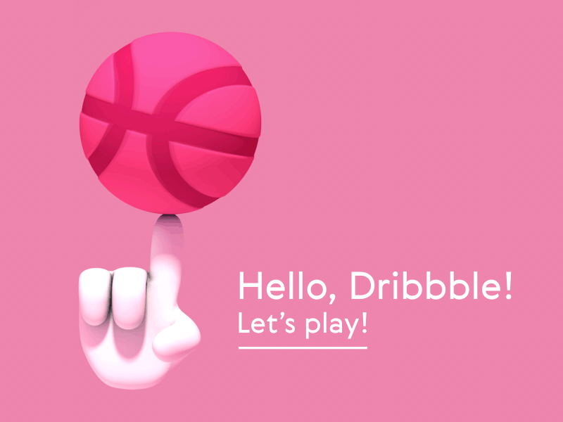 Yo Dribbble! 3d animation design just for fun