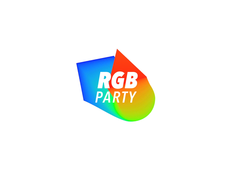 RGB Party Logotype 3d animation brand branding idenity logo