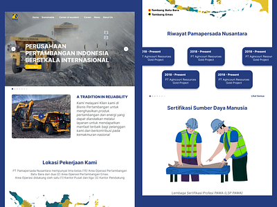 Redesign Pama Persada Website lading page pama pama persada ui ui design ui ux design web design website design