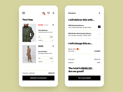 Chatbot Shopping App: Checkout bag chatbot checkout e commerce app mobile shopping ui ux