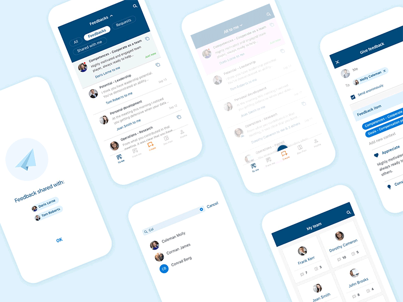 Performace management app by Iva Jankov for Infinum on Dribbble