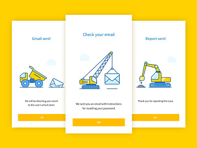 Confirmation Screens confirmation email illustration mobile report ui ux