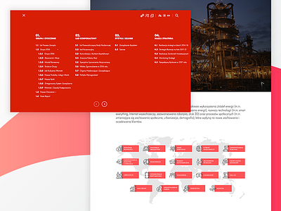 Corporate Report icons menu portal report ui design