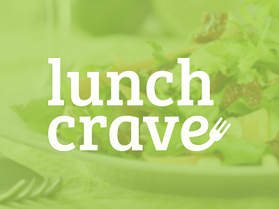 Lunch Crave Logo - Revised Version 1 branding food fork green lime logo logotype restaurant revision startup