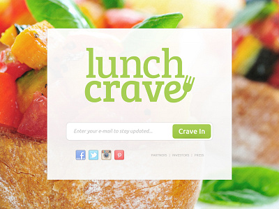 Lunch Crave Coming Soon Page coming soon design food green landing page lime lunch page restaurant web