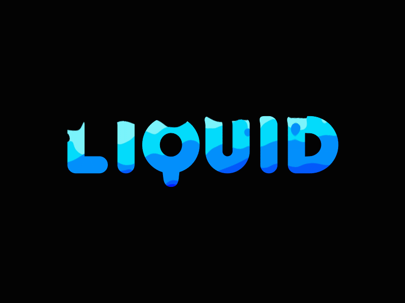 text animation exercise - liquid effect animation liquid text