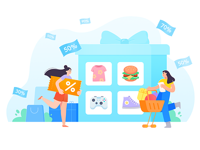 illustration about discounts and offers