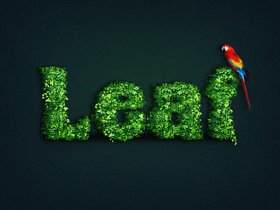 leaf text design leaf photoshop