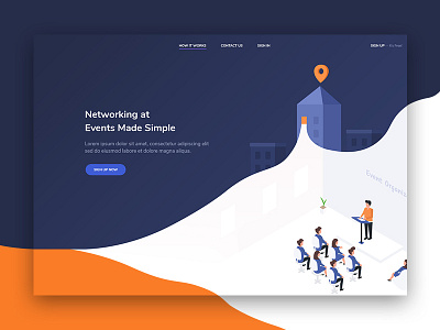 Event Landing Page business creative event landing page flat landing page minimal startup