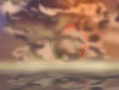 Celestial Views - Golden Ice Variant art background art background design bg art clouds design dribbble graphic design illustration illustration art illustrator inkscape logo new planets popular space tags trend ui