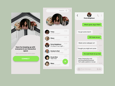 Messaging App Concept Design - Mobile App concept design concept ui message app message app cocept message app ui messaging app mobile app mobile app concept mobile app ui mobile design set up