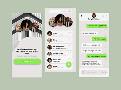 Messaging App Concept Design - Mobile App