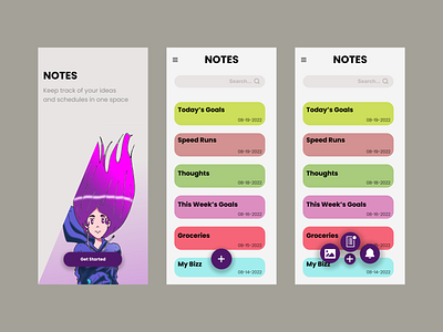 Notepad App Concept Design - Mobile App