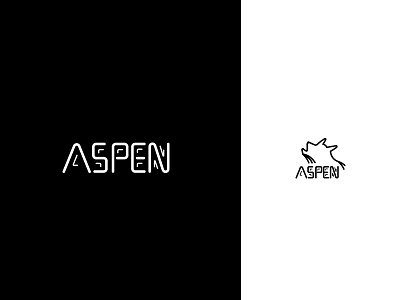 Aspen Logo adobe illustrator alps aspen black and white boovpoov design inspiration logo vector wolf