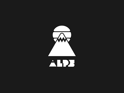 Alps Logo adobe illustrator alps boovpoov dailylogochallenge day8 logo minimal mountain typography vector