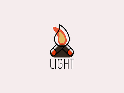 Light (+bg) adobeillustator dailylogo dailylogochallenge day10 fire flame light vector