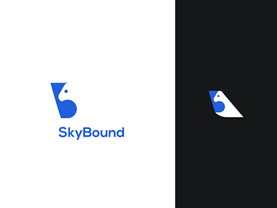 SkyBound airline airplain airplane airtrack boovpoov clean dailylogochallenge day12 flying logo pioneer simple skybound wings