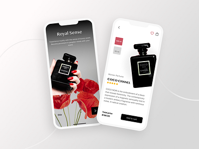 COCO CHANEL Mobile App app branding color design graphic design illustration logo mobile mobile app perfume ui ux vector web