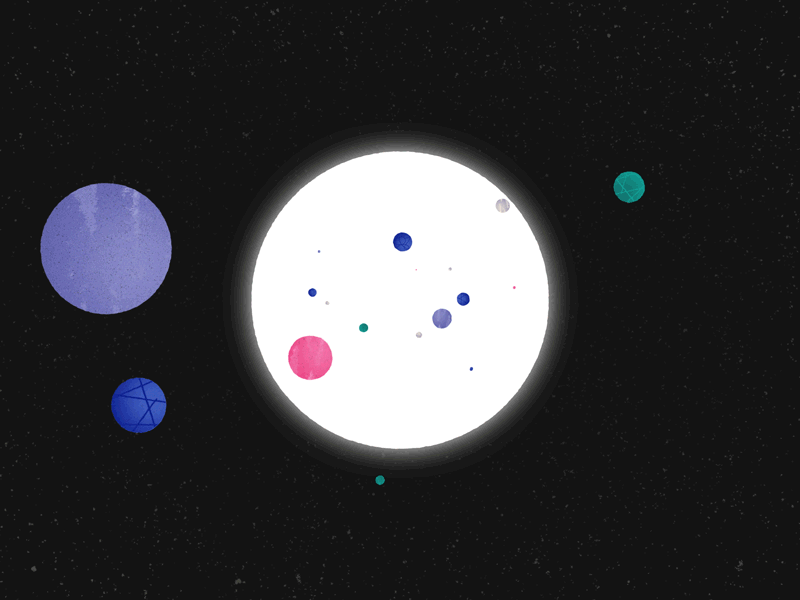 End of the Universe animation design geometric illustration minimal motion design motion graphics planets ted teded universe