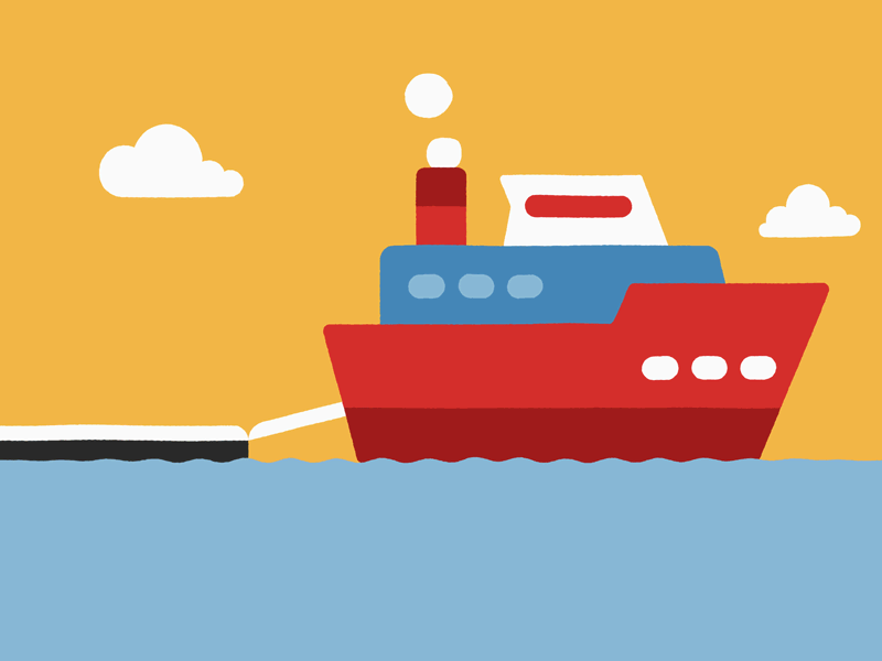 Vacation mood animation boat design ferry illustration minimal motion design motion graphics vector