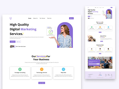 Digital Marketing Agency - Landing Page agency digital marketing agency landing page marketing agency user interface design website design