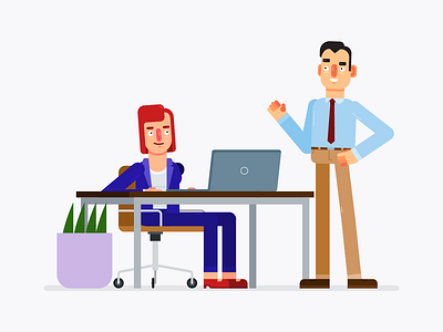 Vector Flat Design Business Characters