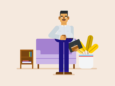 Vector Flat Design Business Character