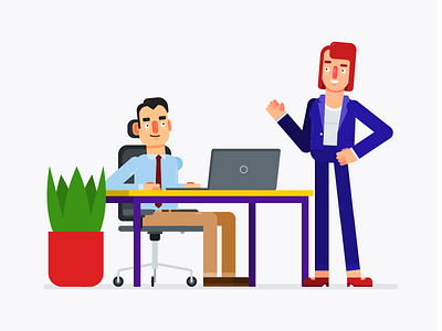 Vector Flat Design Business Characters